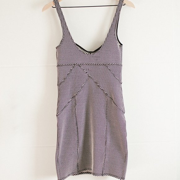 Free People White Black Polka Dot Dress Small - Picture 4 of 9